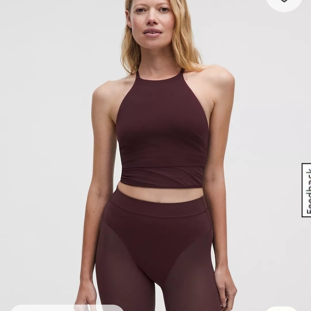 Nulu High-Neck Mesh-Hem Tank Top
Light Support, B/C Cup